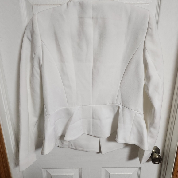 Size 6 white blazer with rhinestone buttons. - Picture 2 of 4